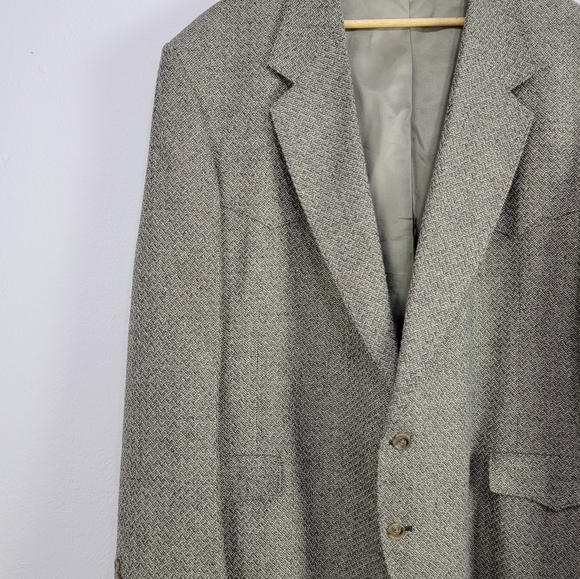 Vintage Bar WS Western Silk Wool Tweed Sport Coat Size 52L USA Made - Picture 12 of 16